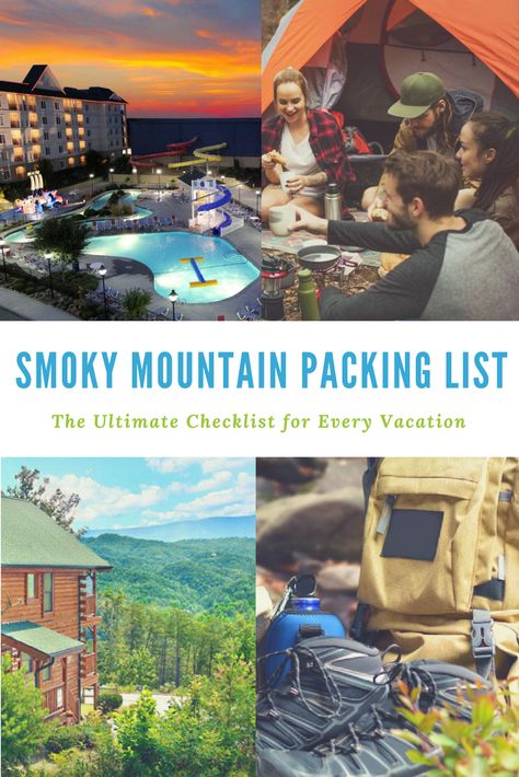 No one enjoys packing, but everyone loves the Smokies! Use our Smoky Mountain packing list to expedite the packing process and head to the mountains. Mountain Packing List, Cabin Packing List, Winter Vacation Packing List, Gatlinburg Tennessee Vacation, Honeymoon Packing List, Cold Places, Honeymoon Packing, Smokey Mountains Vacation, Weekend Packing