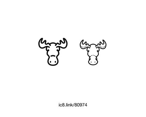 Moose Outline Tattoo, Tiny Moose Tattoo, Moose Antler Tattoo, Moose Doodle, Moose Aesthetic, Moose Tattoos, Moose Logo Design, Maine Tattoo, Antler Tattoo