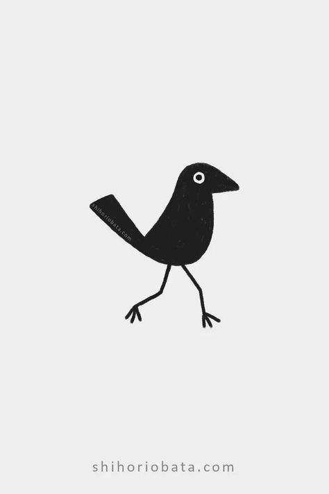 25 Easy & Cute Bird Drawing Ideas Minimalist Bird Drawing, Funny Pigeon Drawing, Simple Bird Illustration, Cute Raven Drawing, Bird Cute Drawing, Bird Doodles Simple, Crow Drawing Easy, Bird Simple Drawing, Small Bird Drawing