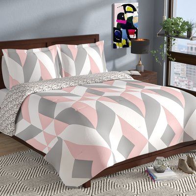 Comforter Sets Pink And White, Pink Bedding Set Modern, Full Size Bed Comforter Sets Pink, Light Pink And Black Bed Set, Kawai Bed Sheets, Crochet Bed, Bed Cover Design, King Duvet Cover Sets, Reversible Comforter