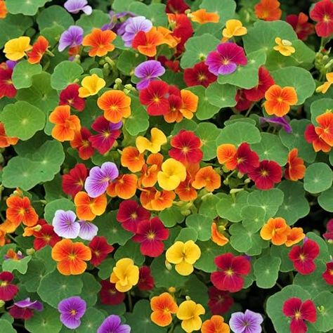 30 Pcs Nasturtium Flower Seeds for Planting with Mixed Colors Flower Seeds in Your Garden Nasturtium Flower, Gardening Indoors, Plants Hanging, Fall Planting, Flower Containers, Small Balcony Garden, Geranium Flower, Organic Compost, Plants To Grow