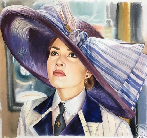 Rose From Titanic, Titanic Drawing, Titanic Kate Winslet, Titanic Art, Romeo Ve Juliet, Drawing Rose, Titanic History, Watercolor Blog, Titanic Movie