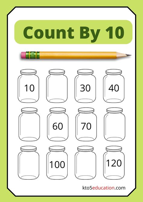 Skip Counting By 5, Skip Counting Worksheets, Kindergarten Math Worksheets Addition, Counting By 10, Math Fact Worksheets, Counting By 5's, Homeschool Preschool Activities, Homeschool Worksheets, Money Worksheets