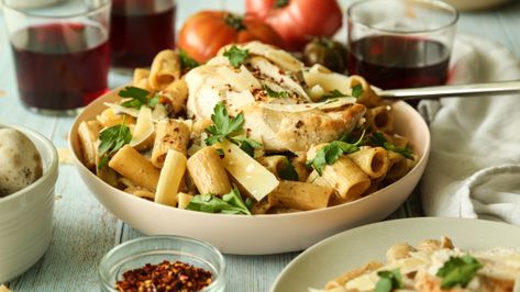 Rigatoni D, Macaroni Grill Recipes, Ground Turkey Dishes, Chicken Rigatoni, Macaroni Grill, Best Pasta, Low Carb Pasta, Turkey Dishes, Chicken Pasta Recipes