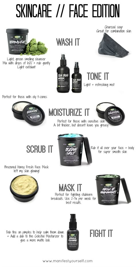 Skincare Update! // LUSH Cosmetics - Manifest Yourself Lush Products, Lush Cosmetics, Lip Scrubs, Glow Skin, Skin Tips, Combination Skin, Face Care, Face Skin, Care Routine