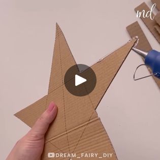 2.5M views · 32K reactions | DIY star ornament 🌟 | DIY star ornament 🌟 | By MetDaan DIY | Facebook Diy Star For Christmas Tree, 3d Star Diy, Wood Stars Diy How To Make, Cardboard Stars Diy, Star Ornaments Diy Kids, Diy Star Ornaments, Diy Cardboard Christmas, Christmas Star Diy, Cardboard Star Ornament