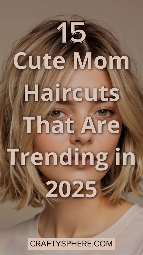 15 Cute Mom Haircuts That Are Trending in 2025 | A stylish blonde bob haircut perfect for busy moms looking for trendy and low-maintenance hairstyle ideas. Haircut For Moms Low Maintenance, Cute Women’s Haircuts, Working Women Hairstyles, The Mom Chop Hair, Easy To Fix Haircuts For Women, Mom Haircut Fine Hair, Mom Medium Haircut, Millennial Mom Haircut, 30 Year Old Mom Haircut