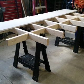 Thinking of building your own workbench but aren't quite positive where to start? Then, you're in right place. In this post, we've compiled 11 DIY workbench ideas that you can use in your feat area, in your garage, or in your home office. #standingdeskoptions Work Table Ideas, Garage Workbench Ideas, Kids Woodworking, Garage Workbench Plans, Portable Table Saw, Wood Shop Ideas, Track Saw, Workbench Ideas, Woodworking Jigsaw