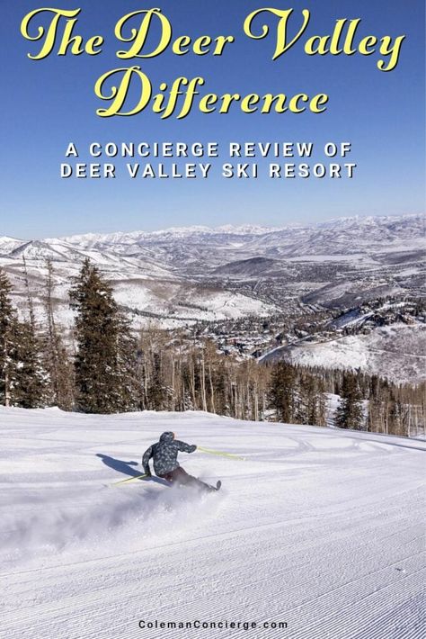 There are ski mountains, and then there are ski resorts, and of those, only a few ski resorts bring about nearly universal expressions of joy and satisfaction like Deer Valley. In a nutshell, that is the "Deer Valley Difference." Read on for our Concierge review from the parking lot in the morning to your pillow at night; we show you why Deer Valley is rated among the top ski resorts for customer experience. #DeerValley #VisitParkCity #VisitUtah #SkiDeerValley #DeerValleyDifference #SkiResorts Ski Mountains, Utah Travel, Deer Valley, Adventure Aesthetic, Usa Travel Guide, South Tyrol, Ski Resorts, City Breaks, Travel Pics