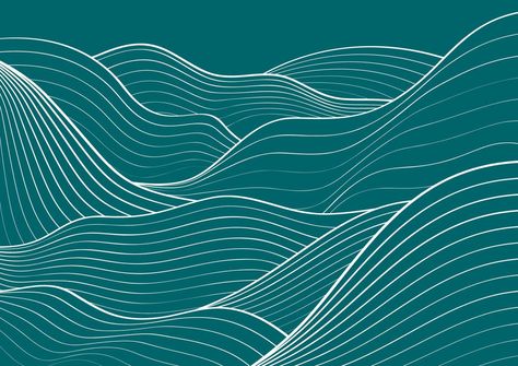 Wave Graphic Design Illustration, Geometric Wave Pattern, Sea Wave Pattern, River Illustration Design, Desert Pattern Design, River Line Art, Sea Background Drawing, Water Abstract Art, Ripple Illustration