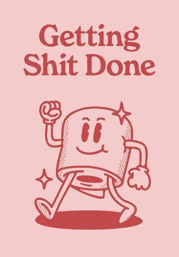 Getting Shit Done Card bold fonts, retro typography, vintage graphic design, lettering alphabet fonts, lettering fonts alphabet, typography alphabet, typography alphabet fonts #typographyfonts, #retrofont, #funfonts, #fontideas, #modernfonts 👉 Visit our site for the full collection of fonts Procreate Cute Illustration, Old School Illustration, Tshirt Illustration Design, Fonts Retro, Class Drawing, Retro Mascot, Old School Design, Chandler Friends, Logos Vintage