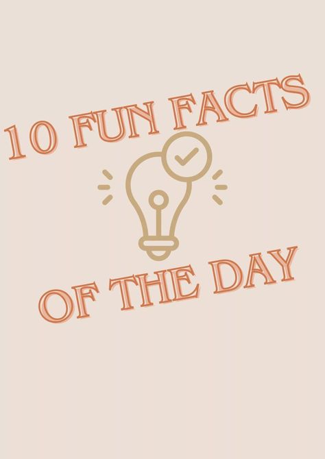 10 Fun Facts of The Day - Did You Know Facts Mind Blown, Funny Facts Mind Blowing, Fun Facts Mind Blown, 10 Fun Facts, Ancient Egyptian Tombs, Fun Facts For Kids, Fun Fact Friday, Fact Of The Day, Did You Know Facts