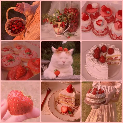 f2u! #strawberry #cat #moodboard #moodboardaesthetic Strawberry Moodboard Aesthetic, Strawberry Mood Board, Cat Moodboard Aesthetic, Strawberry Shortcake Moodboard, Valentines Mood Board, Strawberry Moodboard, Moodboard F2u, Cat Moodboard, F2u Moodboards