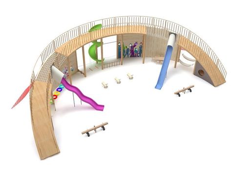 Big Playground, Playgrounds Architecture, Kids Cafe, Kindergarten Design, Bamboo Architecture, School Playground, Playground Design, Landscape Architecture Design, Backyard Playground