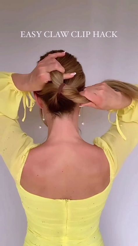 Easy and quick hair tutorials 😍 Credit @hair_is_fun_ ❤️ . *No copyright infringement was intended. If you are the author of this video and … | Instagram Easy Hair Upstyles, Buns For Long Hair Easy, Easy French Twist Medium Hair, Easy Long Hair Updo Quick, Easy Hair Buns For Medium Hair, Thick Hair Updo Easy, Hair Up Dos Easy, Hair Buns For Long Hair, Cute Hair Buns