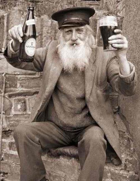 AYE no lights in this Pin, but it deserves to be seen. CHEERS to this guy! Sláinte to my fellow Irish. St. Patrick's Day is coming...Guinness all the way... Old Man, Beer, Wall