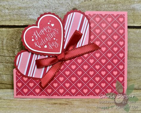 Hearts And Kisses Stampin Up Cards, Stampin Up Hearts A Flutter, Simple Valentine Card Ideas, Easy Homemade Valentine Cards, Fun Fold Valentines Day Cards, Valentine Cards Homemade, Valentine Cards Handmade Paper Crafts Gift Ideas, Stamping Up Valentines Day Cards, Valentines Cards Handmade Kids Easy Diy