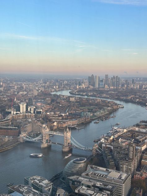 london, england, uk from above at sunset, london aesthetic, view from the shard, sunset vibes, tower bridge aesthetic, travel photography London Flat View, London Shard Aesthetic, Tower Bridge Aesthetic, Sunset In London, London From Above, Sunset Aesthetic London, Bridge Aesthetic, Sunset London, London Double Decker Bus Aesthetic