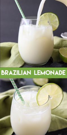 Mocktails Lemonade, Resep Mojito, Brazilian Limeade, Brazilian Grill, Summer Mocktails, Easy Mocktails, Best Non Alcoholic Drinks, Brazilian Lemonade, Masakan Malaysia