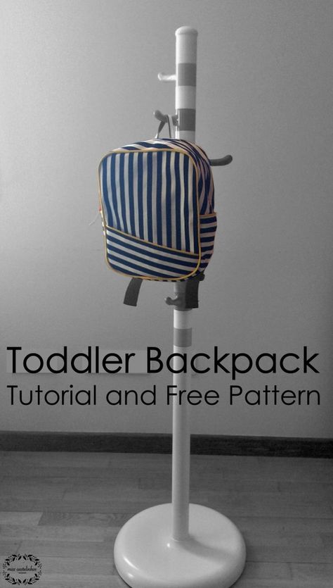 Childs Backpack Free Pattern, Backpack Tutorial, Backpack Free, Free Sewing Pattern, Trendy Sewing, Toddler Backpack, Backpack Pattern, Fabric Purses, Sewing Projects For Kids