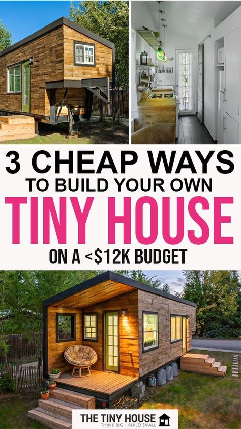 One of the biggest concerns that I hear about around building tiny houses, is how much they will cost. I get asked this question a lot, and there's really no way around it. If you want to live in a tiny house, you're going to need to pay for it. Homemade Tiny House, Creative Tiny House Ideas, Pretty Tiny House, Winabego Remodel, Tiny Home Building Ideas, Cool Tiny House Ideas, Tiny Living Ideas Tips, Building A Tiny House On A Budget Diy, How Much Does It Cost To Build A Tiny House