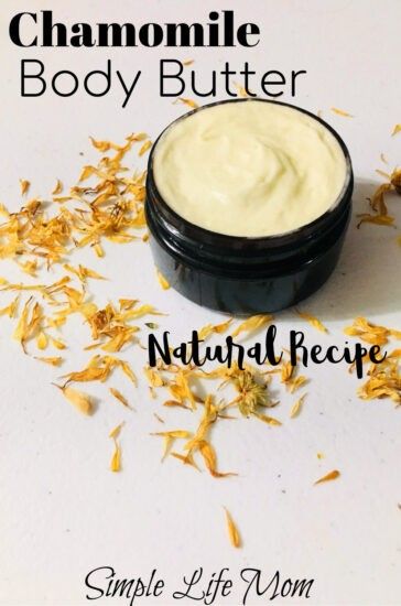 Chamomile Body Butter Recipe | Simple Life Mom Diy Body Butter Recipes, Diy Body Lotion, Green Concealer, Body Butter Recipe, Organic Skin Care Recipes, Homemade Body Butter, Shea Butter Lotion, Natural Oils For Skin, Diy Body Butter