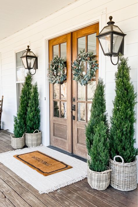 Shop 3’ Mini Cedar Pine Tree … and other curated products on LTK, the easiest way to shop everything from your favorite creators. Front Porch Rockers Farmhouse, Entry Way Trees, Front Porch Trees, Porch Landscape, Beautiful Flower Gardens, Berry Wreaths, Front Porch Landscape, Front Yard Flowers, Porch Trees