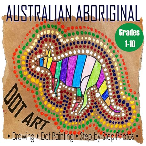 Aboriginal Art Lesson, Australia Art Projects For Kids, Cultural Art Projects For Kids, Australian Art For Kids, Culture Crafts, Aboriginal Art For Kids, Australia Crafts, Aboriginal Art Dot Painting, Cousin Camp