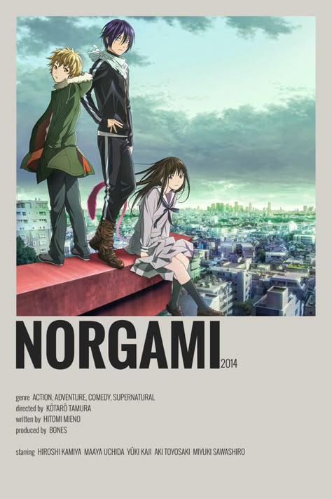 Anime Movie Poster, Noragami Bishamon, Noragami Manga, Noragami Anime, Anime Suggestions, Film Posters Minimalist, Animes To Watch, Poster Anime, Anime Printables