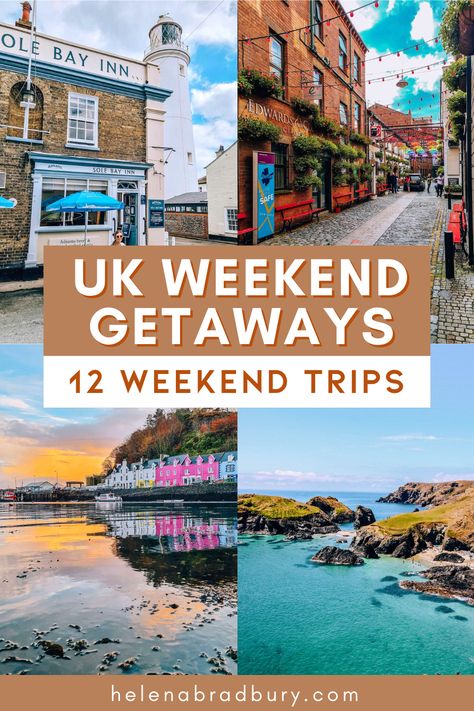 12 UK weekend break ideas to inspire your next UK short break or getaway. From the coast of Cornwall or Suffolk, to the Scottish Islands or a city break in Belfast or York. Plan the best UK weekend breaks | weekend away in uk | uk weekend away | weekend away ideas uk | weekends away uk | weekend getaway ideas uk | weekend trips in the uk | best weekend trips uk | weekend trips in uk | uk weekend trips | uk weekend getaways | best weekend getaways uk | uk weekend breaks romantic | uk city breaks Best Weekend Trips, Lulworth Cove, Break Ideas, Weekend Break, Best Weekend Getaways, Jurassic Coast, Quaint Village, Scottish Islands, Weekend Breaks