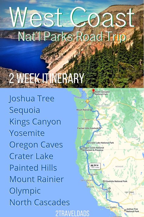 National Parks West Coast, California To Oregon Road Trip, Washington State National Park Road Trip, Road Trip Map America, How To Plan A Trip Out West, West Coast National Parks, West National Parks Road Trip, Road Trip In California, West Coast Winter Road Trip