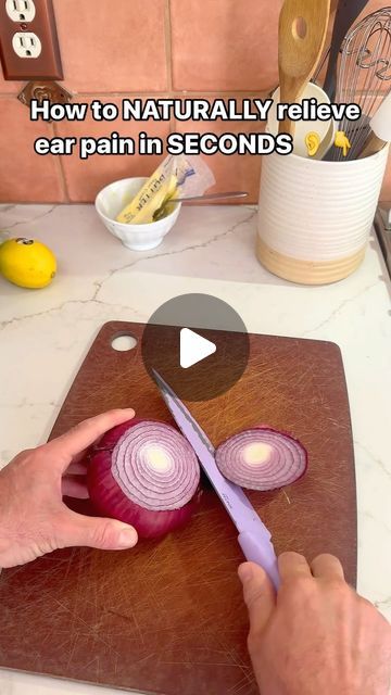 James Moore on Instagram: "Relieve ear 👂 pain with ONIONS! Onions have natural antibacterial and anti-inflammatory properties that can provide relief from earache! If you don’t want to put a red onion on your ear, wrap it in a t shirt or kitchen cloth! FOLLOW to be well! 

#viral 

Disclaimer: this is NOT medical advice! Always consult doctor first. This is me personally sharing natural remedies that work for me!" Ear Pain Remedies, Ear Pain Relief, James Moore, Kitchen Cloth, Me Personally, Medical Advice, Red Onion, Natural Health, Onions