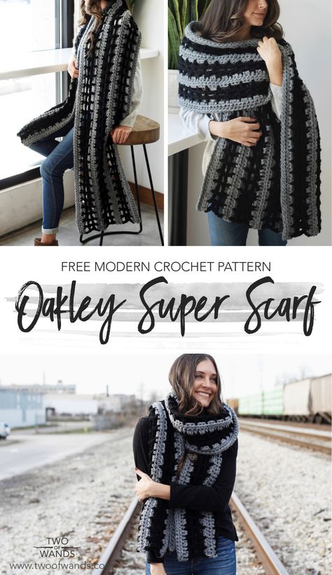 Super Scarf Crochet Patterns, Crochet Cardigan Ideas, Crochet Blanket Scarf, Cardigan Ideas, Chunky Crochet Scarf, Two Of Wands, Super Scarf, شال كروشيه, Crochet Scarf Pattern Free