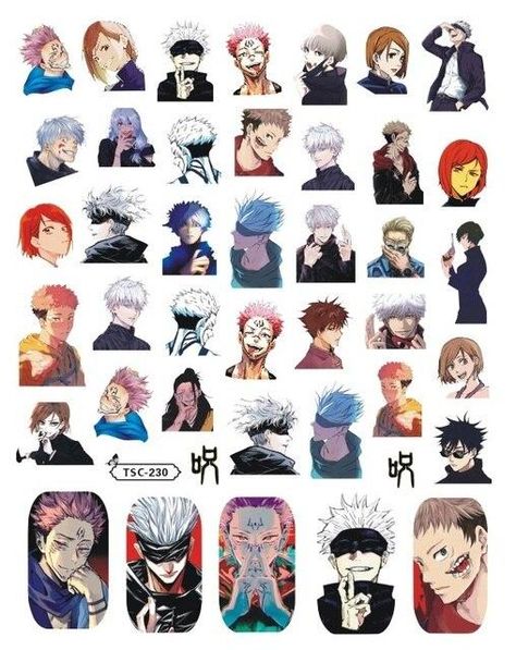 Naruto Anime 3D Nail Stickers FN1254 - Harajuku Kawaii Fashion Anime Clothes Fashion Store - SpreePicky Paper Wigs Diy, Paper Wigs, Diy Nails Stickers, Kawaii Wigs, Kawaii Shirts, Anime Nails, Nail Art Stickers Decals, Kawaii Accessories, Bling Acrylic Nails