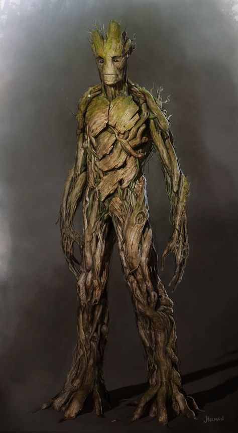 groot-concept-art-from-guardians-of-the-galaxy1 Groot Guardians, Inspirational Digital Art, Groot Marvel, Septième Art, Baby Groot, Ms Marvel, Digital Art Illustration, Superhero Comic, Marvel Heroes