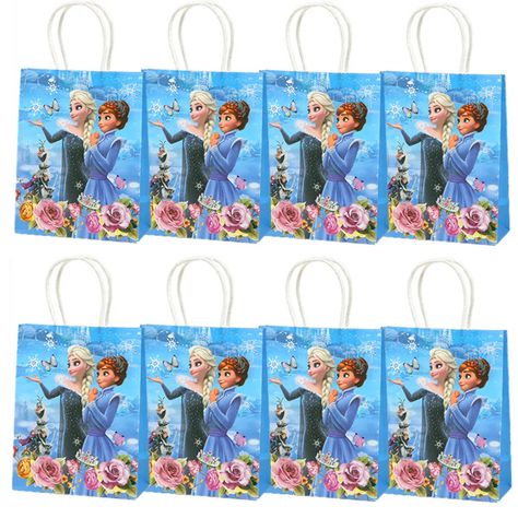 21*15*8cm Frozen Theme Paper Gift Bag Festival Paper Bag With Handles Baby Shower Candy Bags Kids Girls Birthday Party Supplies - AliExpress Paper Bag Princess, Cheap Gift Bags, Princess Birthday Party Decorations, Baby Shower Candy, Frozen Theme, Princess Birthday Party, Paper Gift Bags, Candy Gifts, Girls Birthday