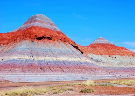 Painted Desert, Arizona  7 of the World's Most Colorful Places | SmarterTravel Havasupai Falls, Desert Arizona, Glen Canyon Dam, Petrified Forest National Park, Glen Canyon, Painted Desert, Colorful Mountains, Colorful Places, Petrified Forest