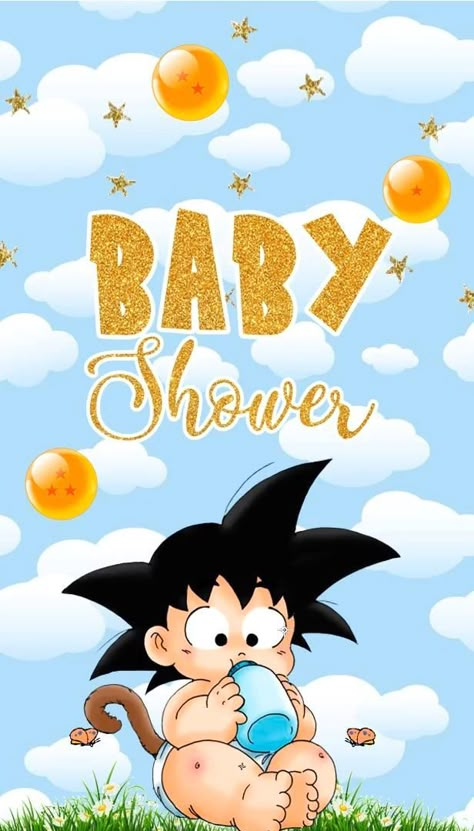 Baby Goku, Dragon Baby Shower, Babby Shower, Baby Boy Room Nursery, Baby Shower Invitaciones, Baby Shawer, Bebe Baby, Anime Dragon Ball Goku, Baby Gender Reveal