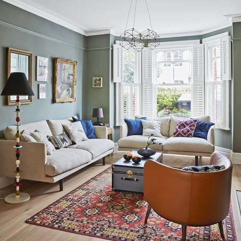 This Edwardian house renovation seamlessly mixes old and new | Ideal Home Edwardian House Layout, Edwardian Terrace Interior, Victorian Living Room Layout, Edwardian Home Decor, Edwardian Living Room Ideas, Living Room Old House, Modern Edwardian Interiors, Bungalow Homes Interior 1920s, Renovate Old House