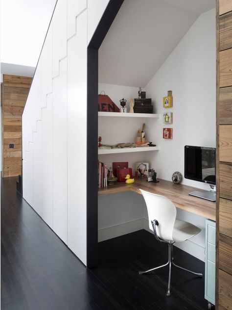 Desk Under Stairs, Office Under Stairs, Under Stairs Nook, Space Under Stairs, Stair Nook, Computer Nook, Under Stairs Storage, Stairs Storage, Staircase Storage