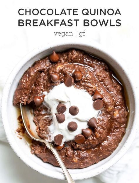 Now you can have chocolate for breakfast and never think twice. This supercharged, healthy chocolate quinoa breakfast bowl recipe will be sure to satisfy! Easy homemade, from-scratch recipe. #chocolate #quinoa #breakfast Chocolate Quinoa, Recipe Quinoa, Healthy Hot Chocolate, Breakfast Bowls Recipe, Quinoa Breakfast Bowl, Chocolate Breakfast, Cheap Clean Eating, Simply Quinoa, Quinoa Breakfast