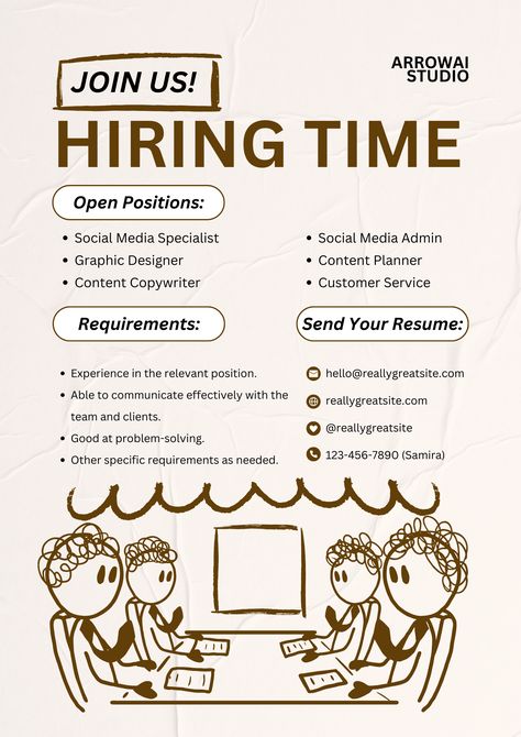 Job Hiring Poster Creative, Job Recruitment Poster, Job Hiring Poster, Hiring Template, Hiring Poster, Job Poster, Apply Job, Happy Birthday Best Friend Quotes, Recruitment Poster