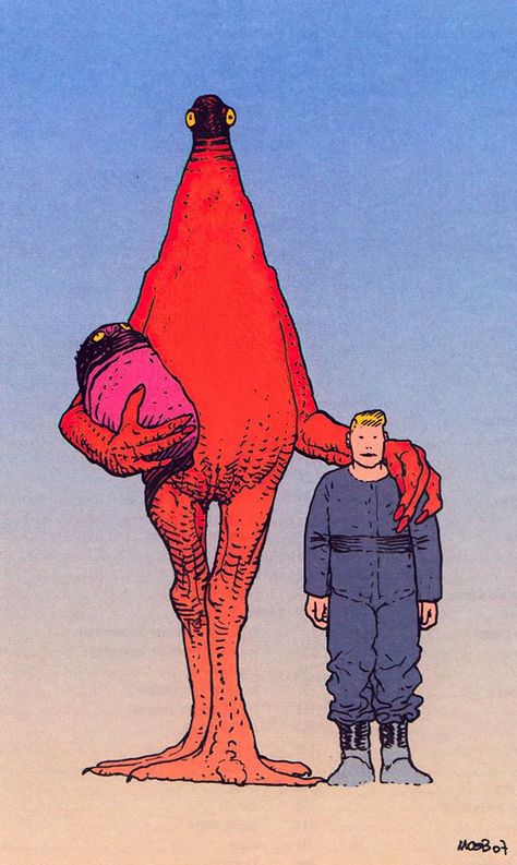 Fictional Creatures, Moebius Art, Books Graphic, Arte Inspo, Science Fiction Art, Graphic Novels, Field Guide, Weird Art, Creature Design