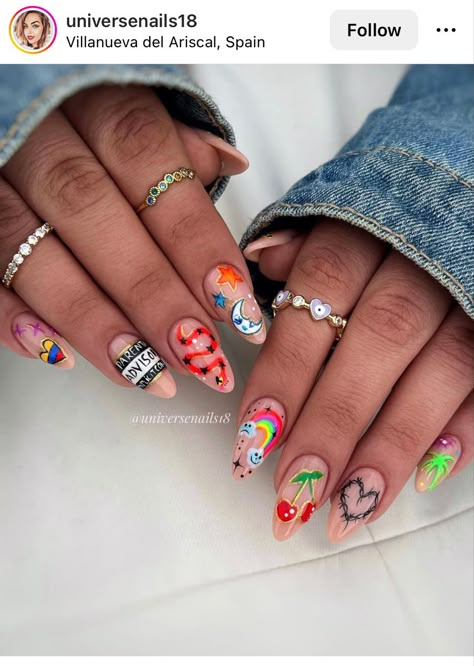 Karol G Nails Inspired, Karol G Nails Bichota Season, Bichota Season Nails, Karol G Nails Design Mañana Sera Bonito, Karol G Nails, Luv Nails, Concert Nails, G Nails, Modern Nails