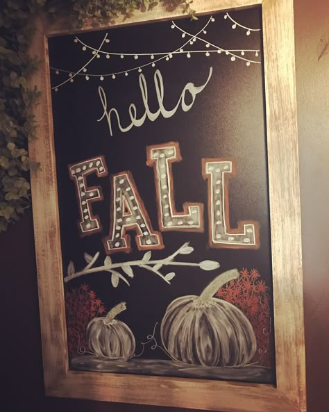 Chalkboard Fall, Fall Chalkboard Art, Chalkboard Art Diy, Fall Chalkboard, Chalkboard Art Quotes, Chalkboard Wall Art, Chalkboard Doodles, Blackboard Art, Kitchen Chalkboard