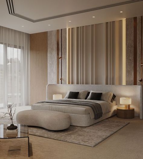 MASTER BEDROOM BH512 :: Behance India House, Dubai Houses, Creative Visualization, Salon Interior Design, Modern Bedroom Design, Architecture Interior Design, Autodesk 3ds Max, Architecture Interior, Interior Architecture Design