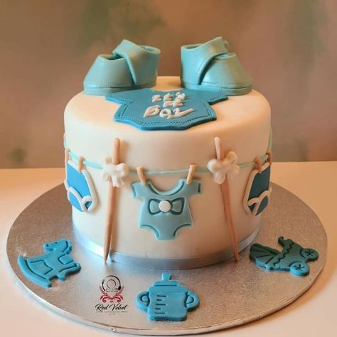 It's A Boy Baby Shower Cake Newborn Cake Ideas, It’s A Boy Cake, Cake For Newborn Baby Boy, Its A Boy Cake, Donald Duck Cake, Nautical Baby Shower Cake, Welcome Home Cakes, Boy Baby Shower Cake, Newborn Cake