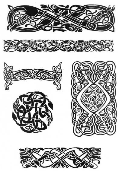 Celtic Tattoos! Perhaps to remind me of home <3 Escudo Viking, Viking Rune Tattoo, Viking Knotwork, Fenrir Tattoo, Celtic Tattoo Designs, Scandinavian Tattoo, Tattoo Band, Norse Design, Viking Pattern