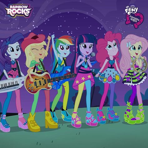 The Rainbooms #EquestriaGirls #RainbowRocks Mlp Wonderbolts, Mop Art, Snowflake Lights, Rock Aesthetic, Rainbow Rocks, My Little Pony Wallpaper, Equestrian Girls, My Little Pony Comic, Mlp Equestria Girls