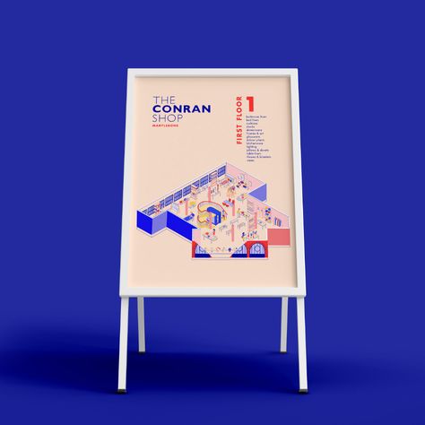 The Conran Shop on Behance Marylebone London, Isometric Map, Map Projects, Conran Shop, Information Architecture, Ux Web Design, Prop Design, Environmental Graphics, Architecture Visualization